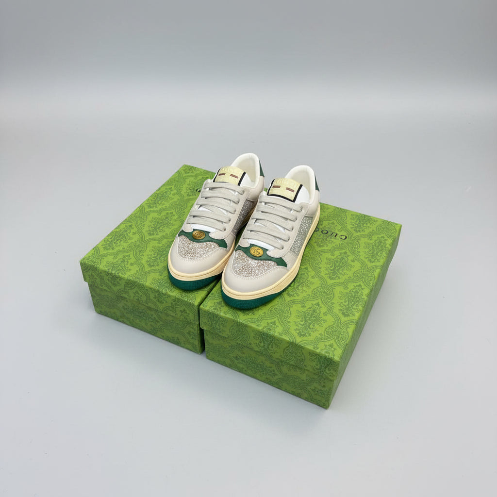 Screener Sneaker with Crystals - Tan
