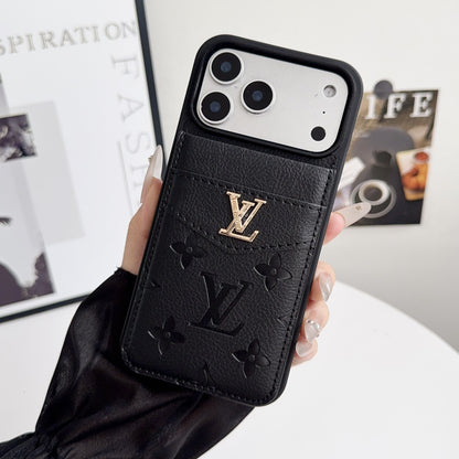 Luxe Monogram Wallet Phone Case – iPhone or Samsung