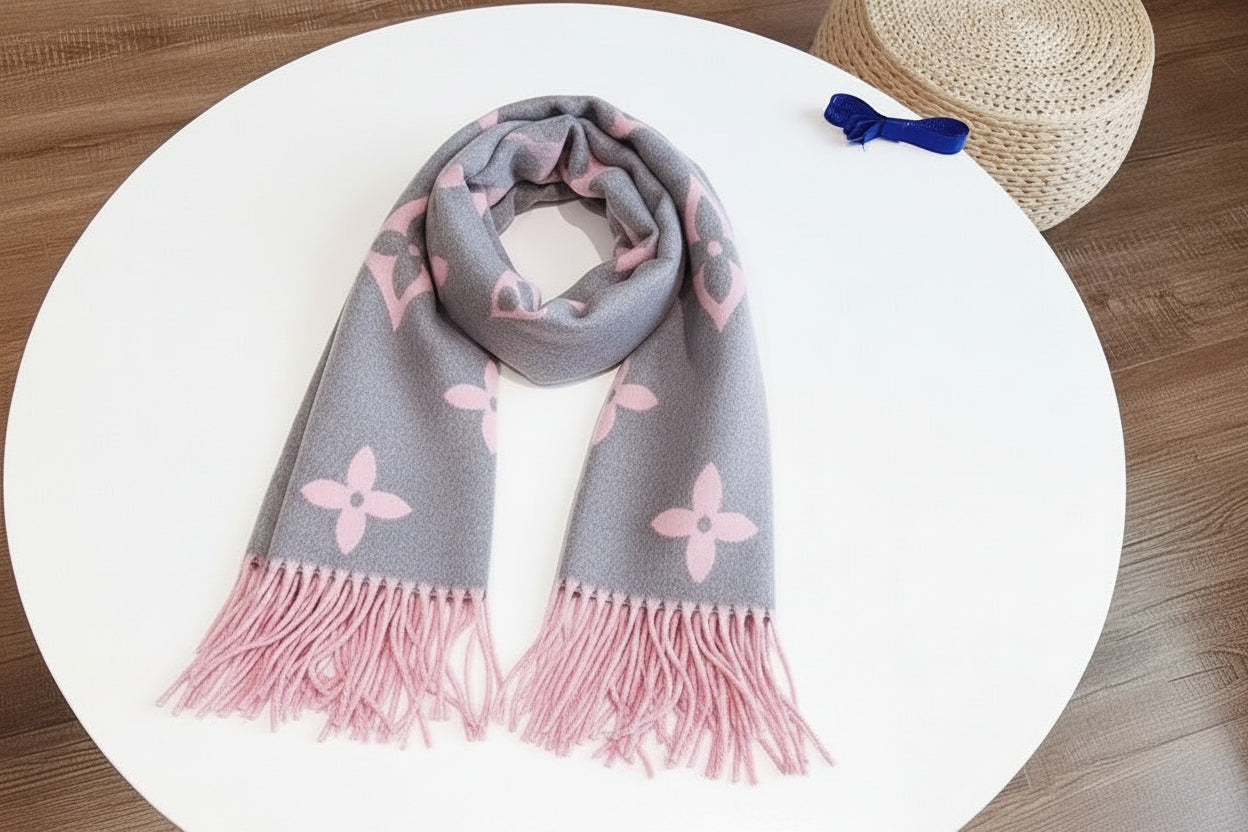 Monogram Luxury Blend Scarf Pink