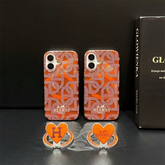 MagSafe Orange  Heart Luxe iPhone Case