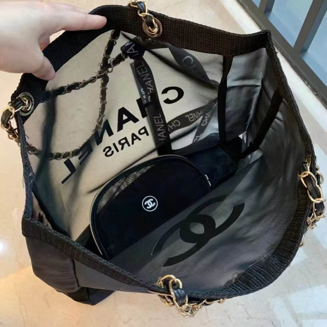 Chanel Beaute Mesh Tote Set