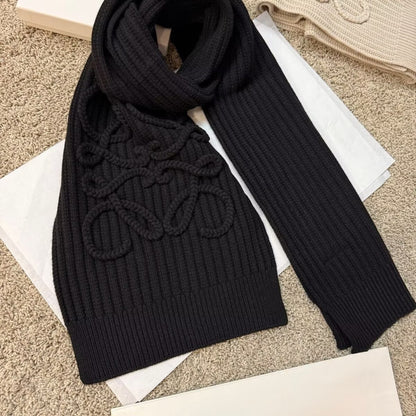 Designer Textured Knit Scarf