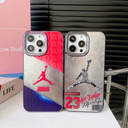 Jumpman Design Silver iPhone Case