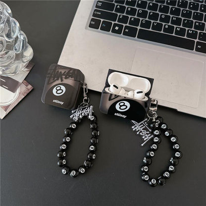 Streetwear Stussy Eightball charm AirPod Case