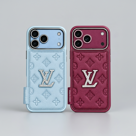 Luxury 1V Leather Look iPhone Case
