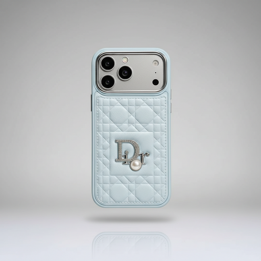 Luxury Cannage Sparkle iPhone Case - Blue