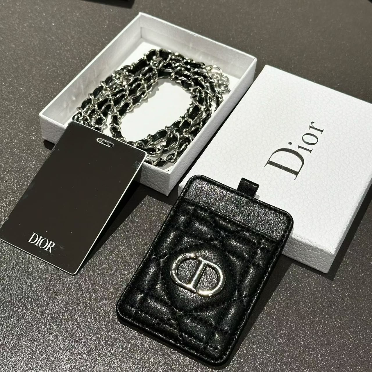 Dior Beauty Mirror Card Holder with Chain