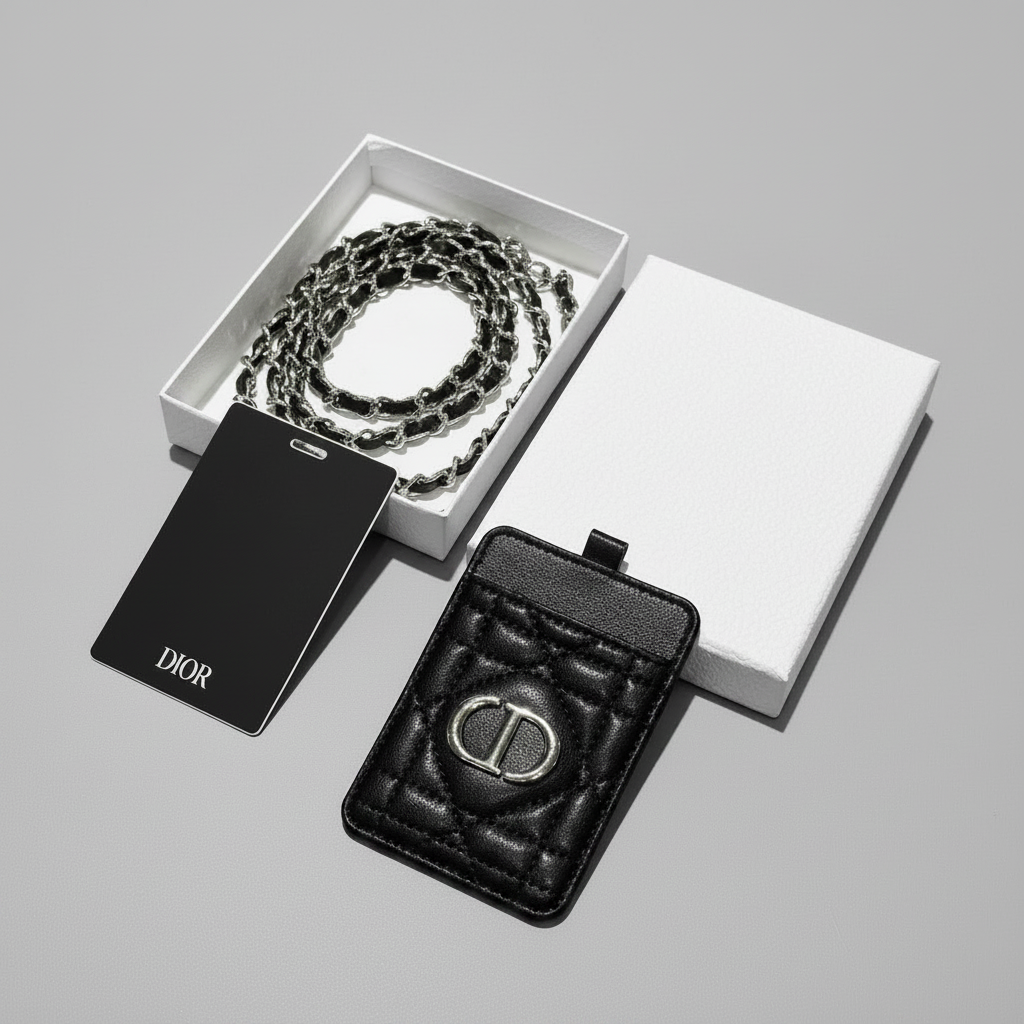 Dior Beauty Mirror Card Holder with Chain