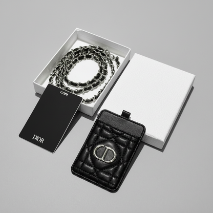 Dior Beauty Mirror Card Holder with Chain