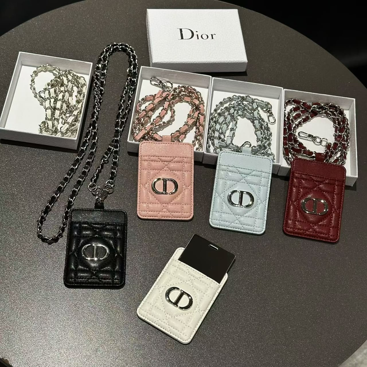 Dior Beauty Mirror Card Holder with Chain