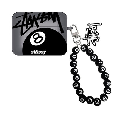 Streetwear Stussy Eightball charm AirPod Case