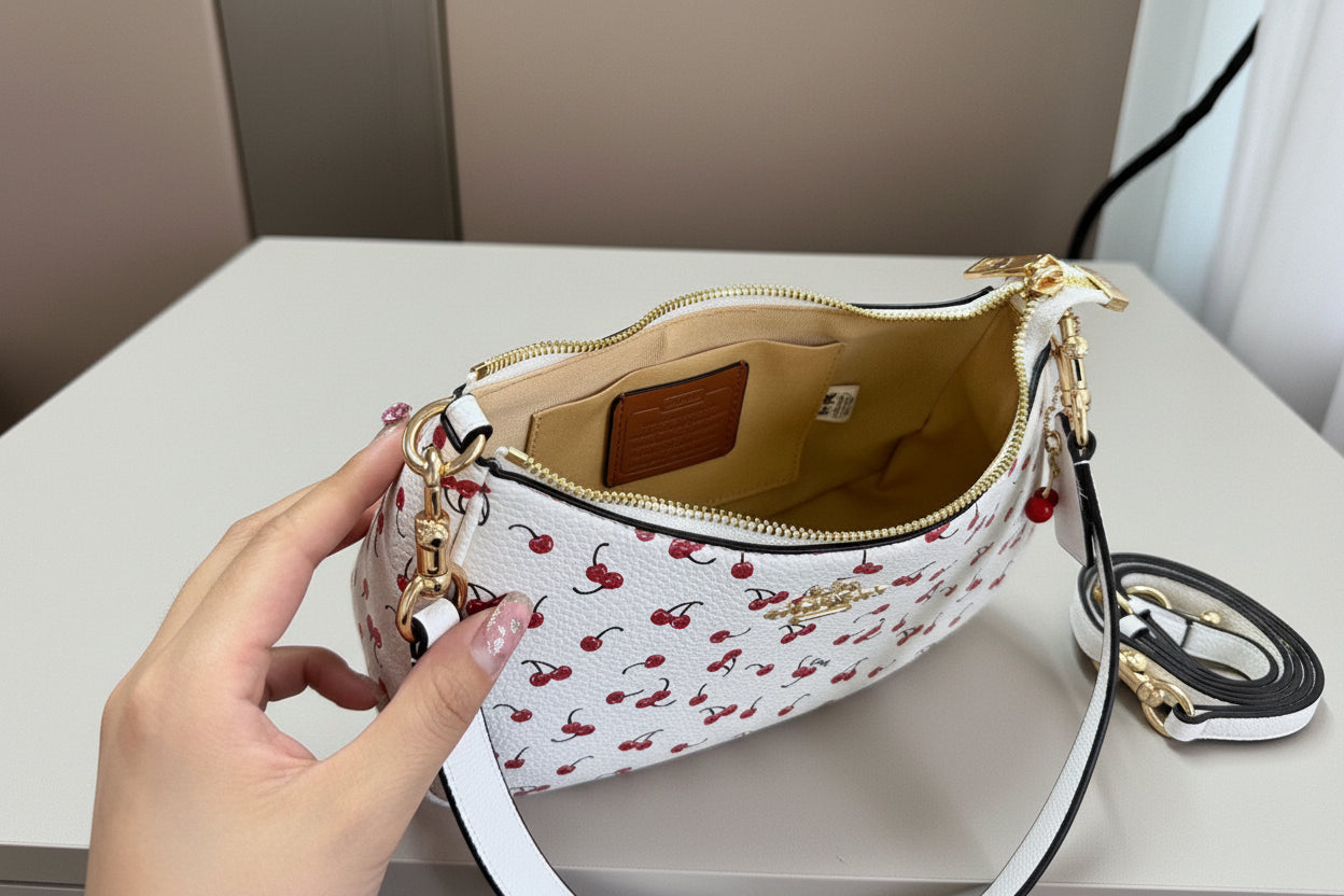 Cherry Print Shoulder Bag