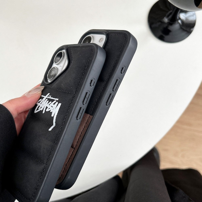 Street Stus Suede Down Filled Puffer iPhone case