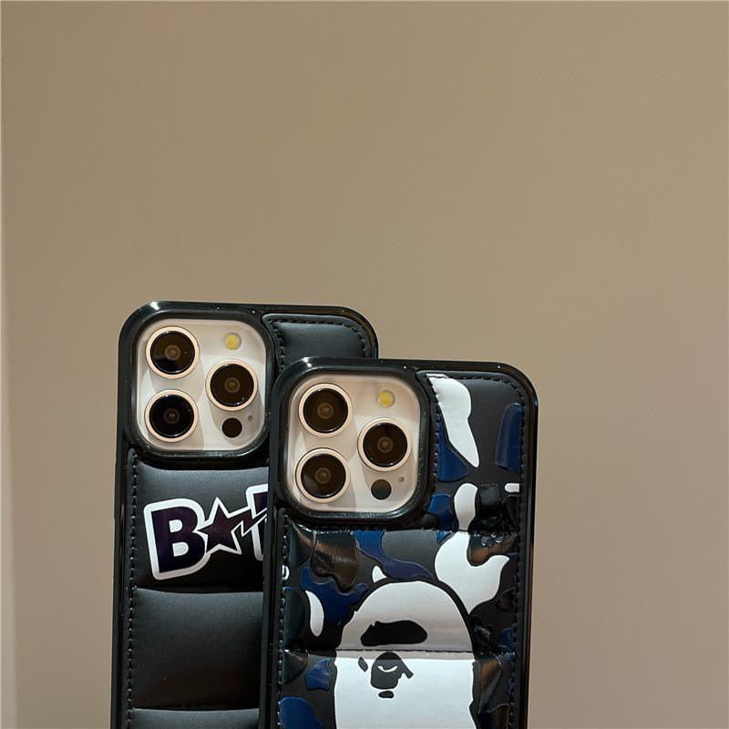 B-ape Black & White Puffer iPhone case