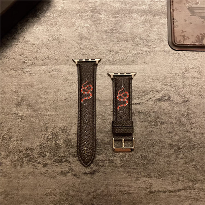 Luxury Snake Design Black Apple Watch Band