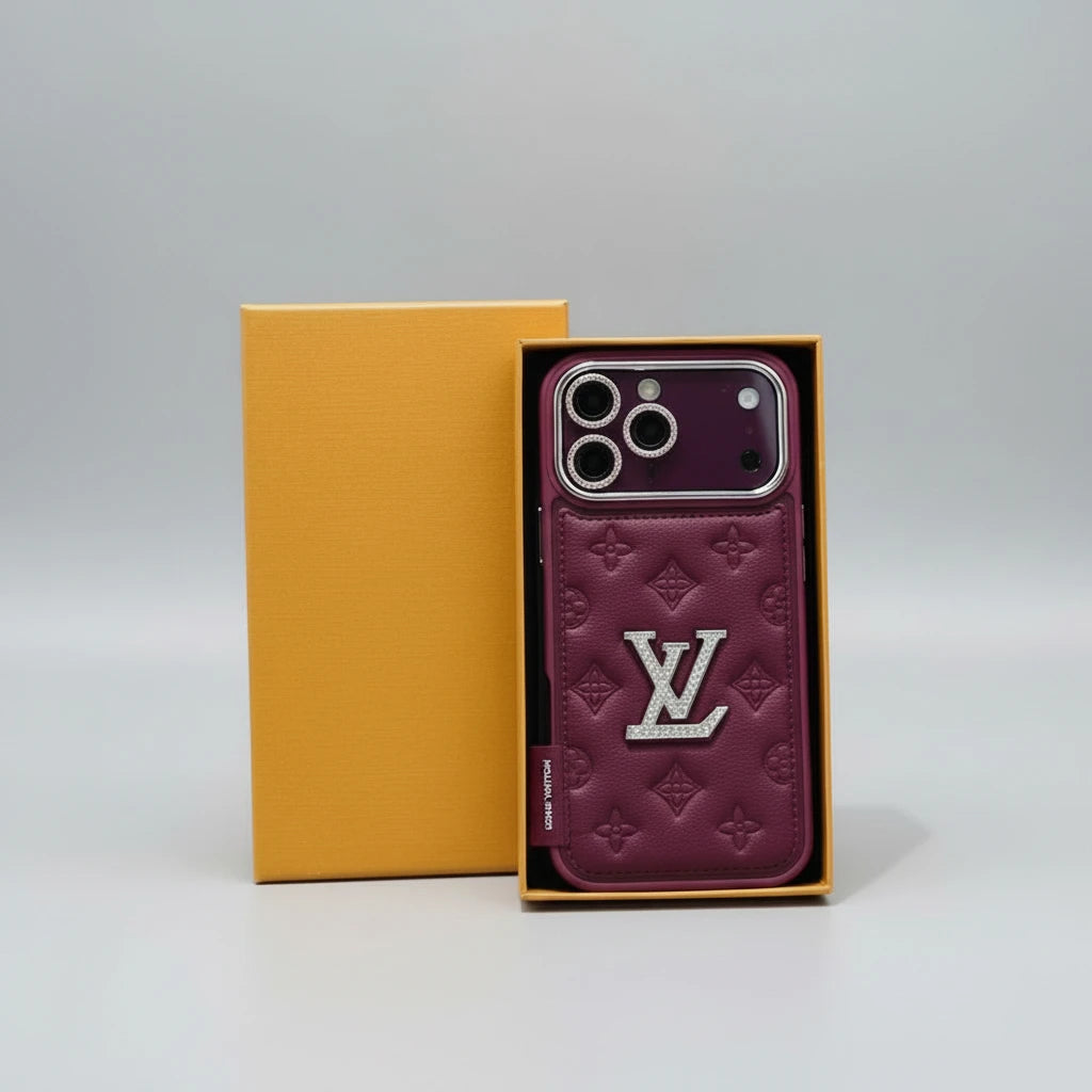 Luxury 1V Leather Look iPhone Case