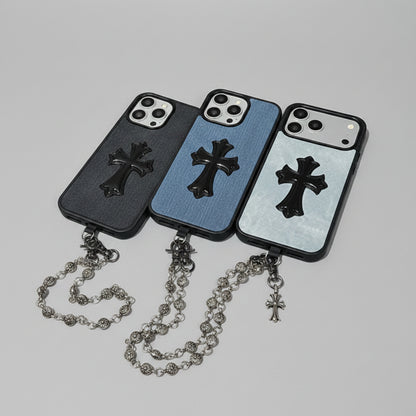 Crosses Denim Case With Chain– iPhone 14-17