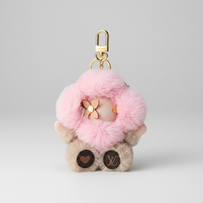 My 1V Fluffy Bag Charm