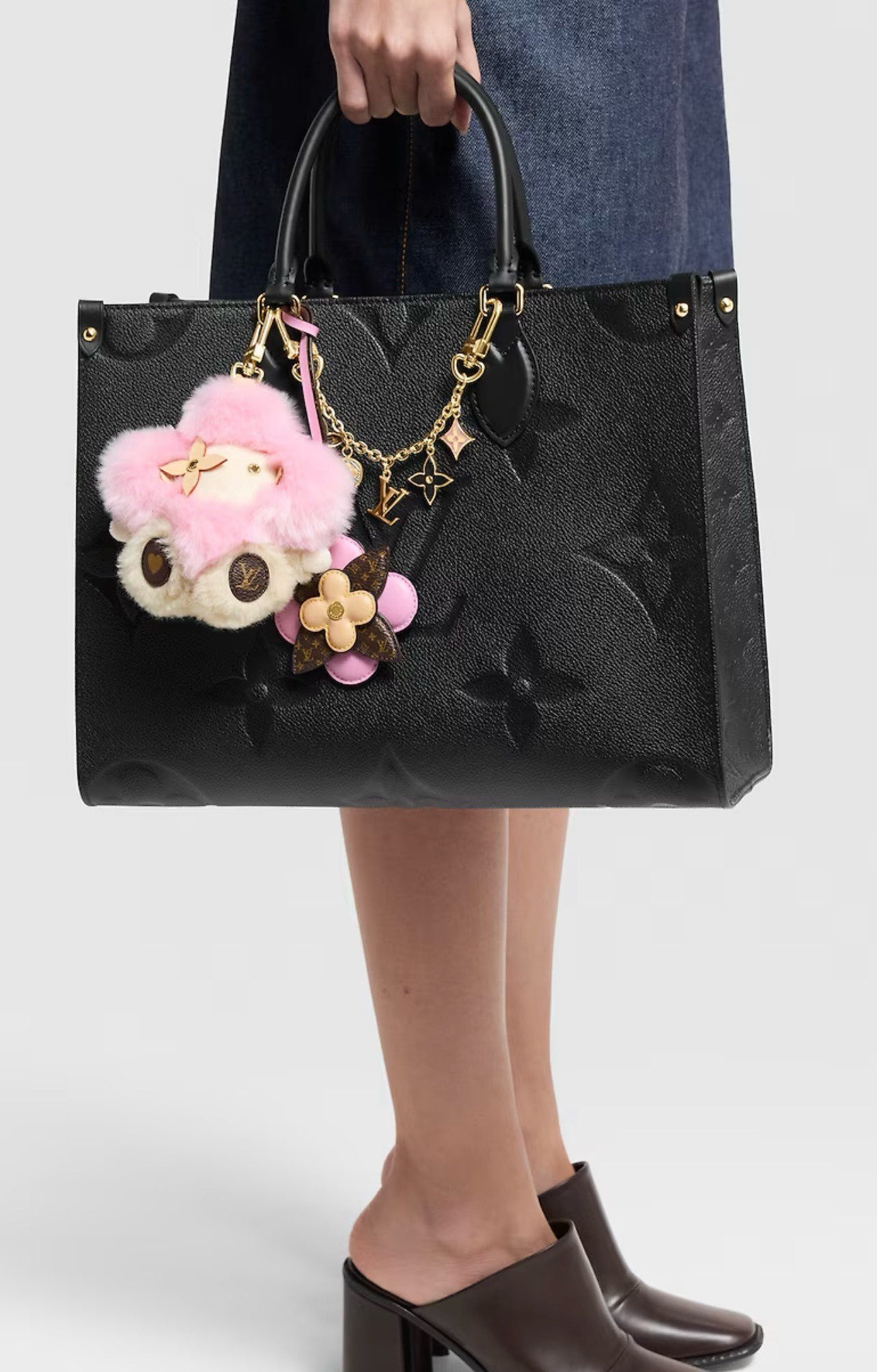 My 1V Fluffy Bag Charm