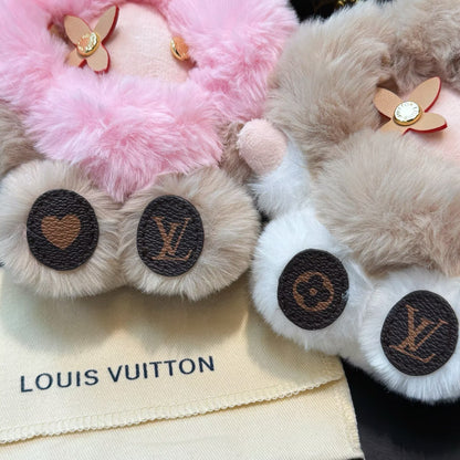 My 1V Fluffy Bag Charm