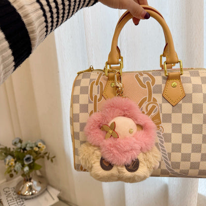 My 1V Fluffy Bag Charm