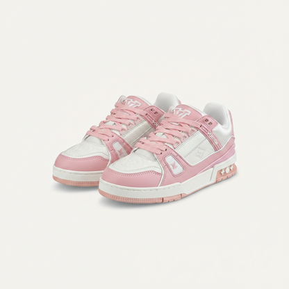 1V Monogram Trainer Sneakers -Pink White