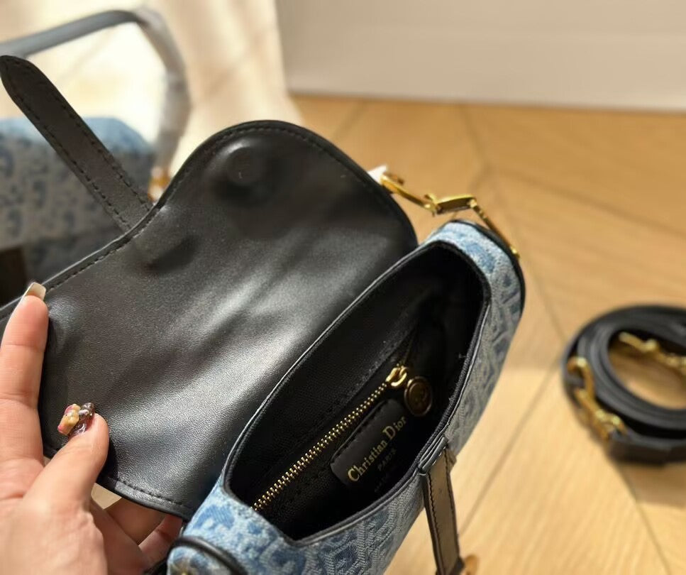 Denim Luxury Saddle Bag