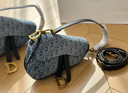 Denim Luxury Saddle Bag