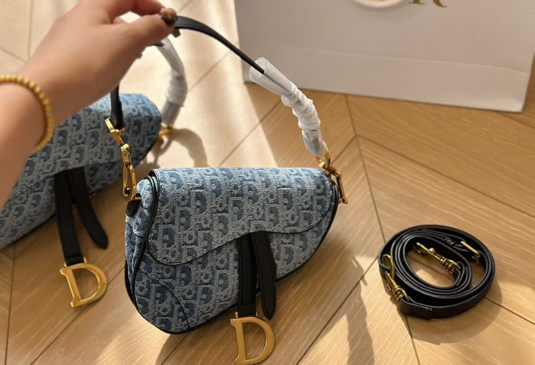 Denim Luxury Saddle Bag