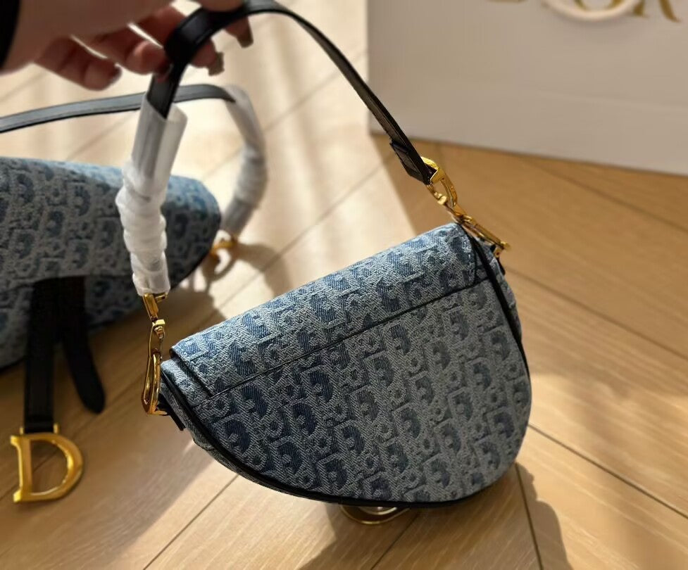 Denim Luxury Saddle Bag