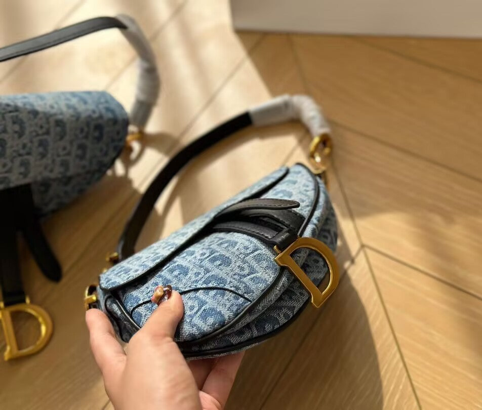 Denim Luxury Saddle Bag
