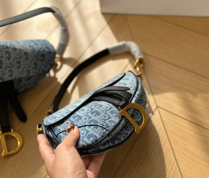 Denim Luxury Saddle Bag