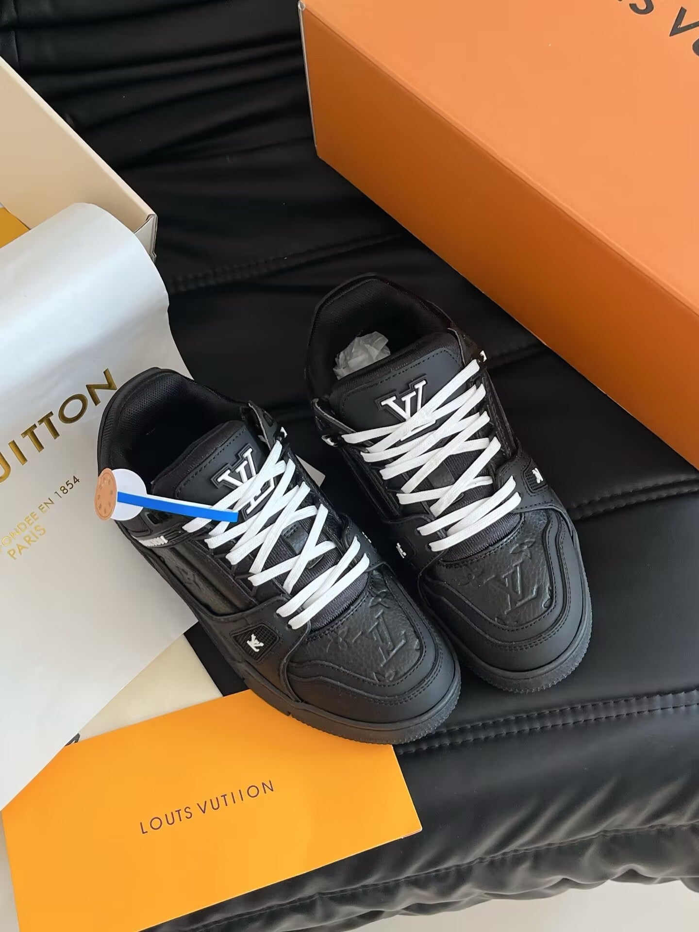 1V Monogram Trainer Sneakers Black