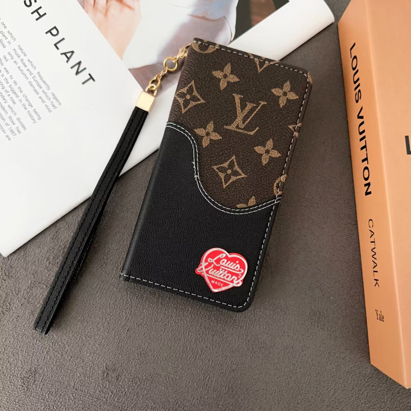 LV Luxury Monogram/Denim iPhone Wallet Case