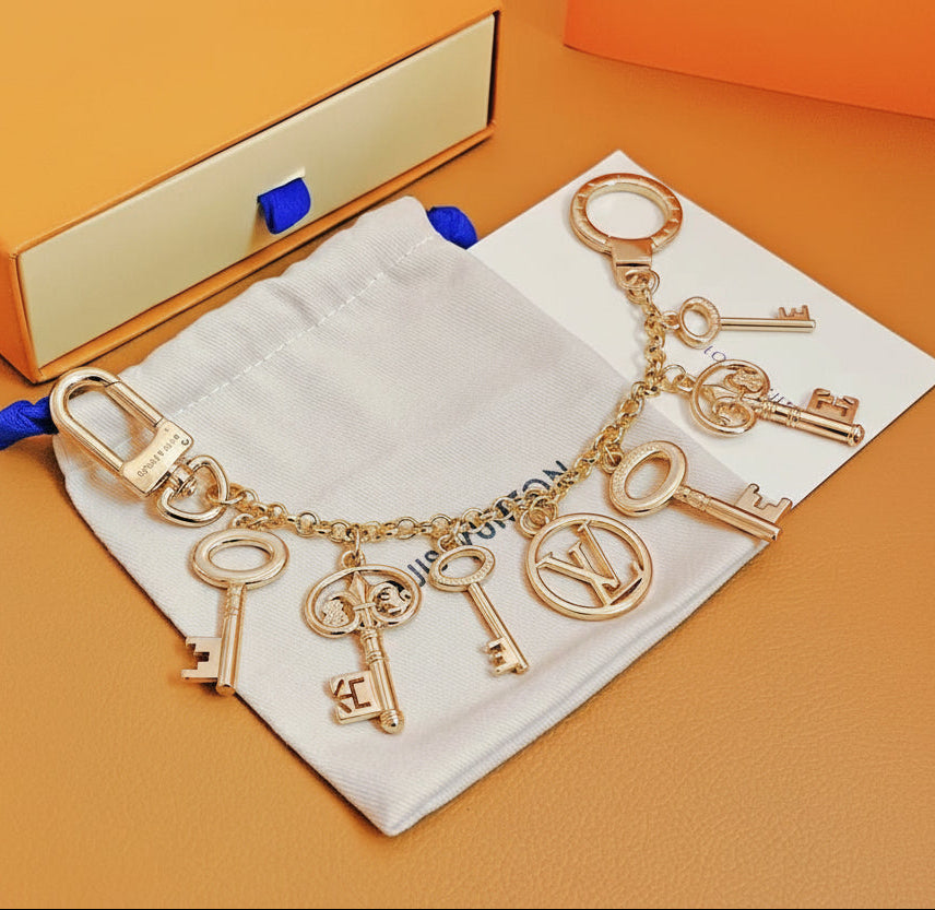 Gold Tone Bag Charm