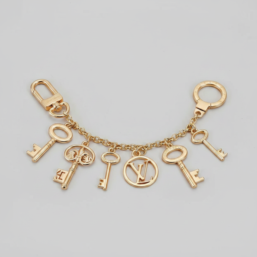 Gold Tone Bag Charm