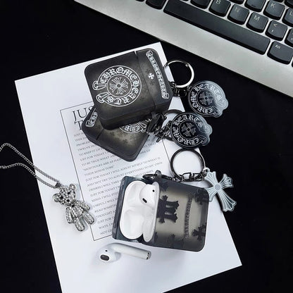 Chrome Design AirPod Case with Charm