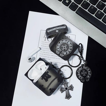Chrome Design AirPod Case with Charm