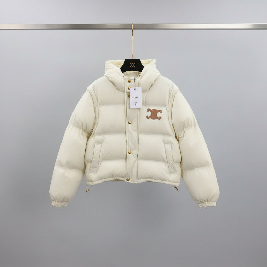 2-in-1 Luxe Triomphe Puffer Jacket | Zip-Off Sleeves