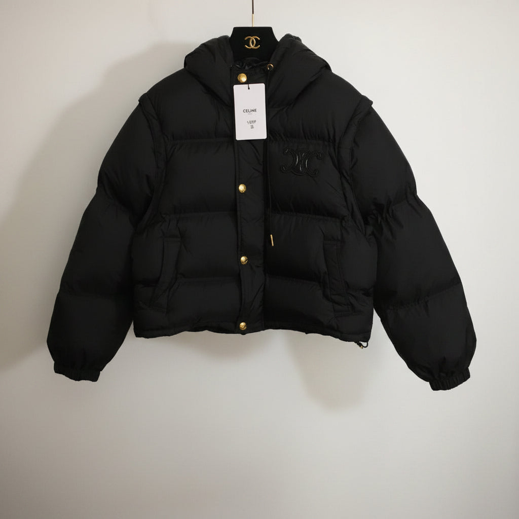 2-in-1 Luxe Triomphe Puffer Jacket | Zip-Off Sleeves