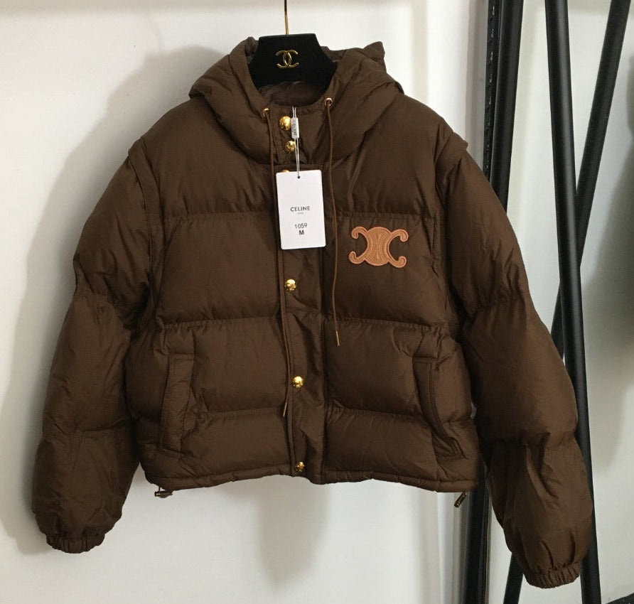2-in-1 Luxe Triomphe Puffer Jacket | Zip-Off Sleeves