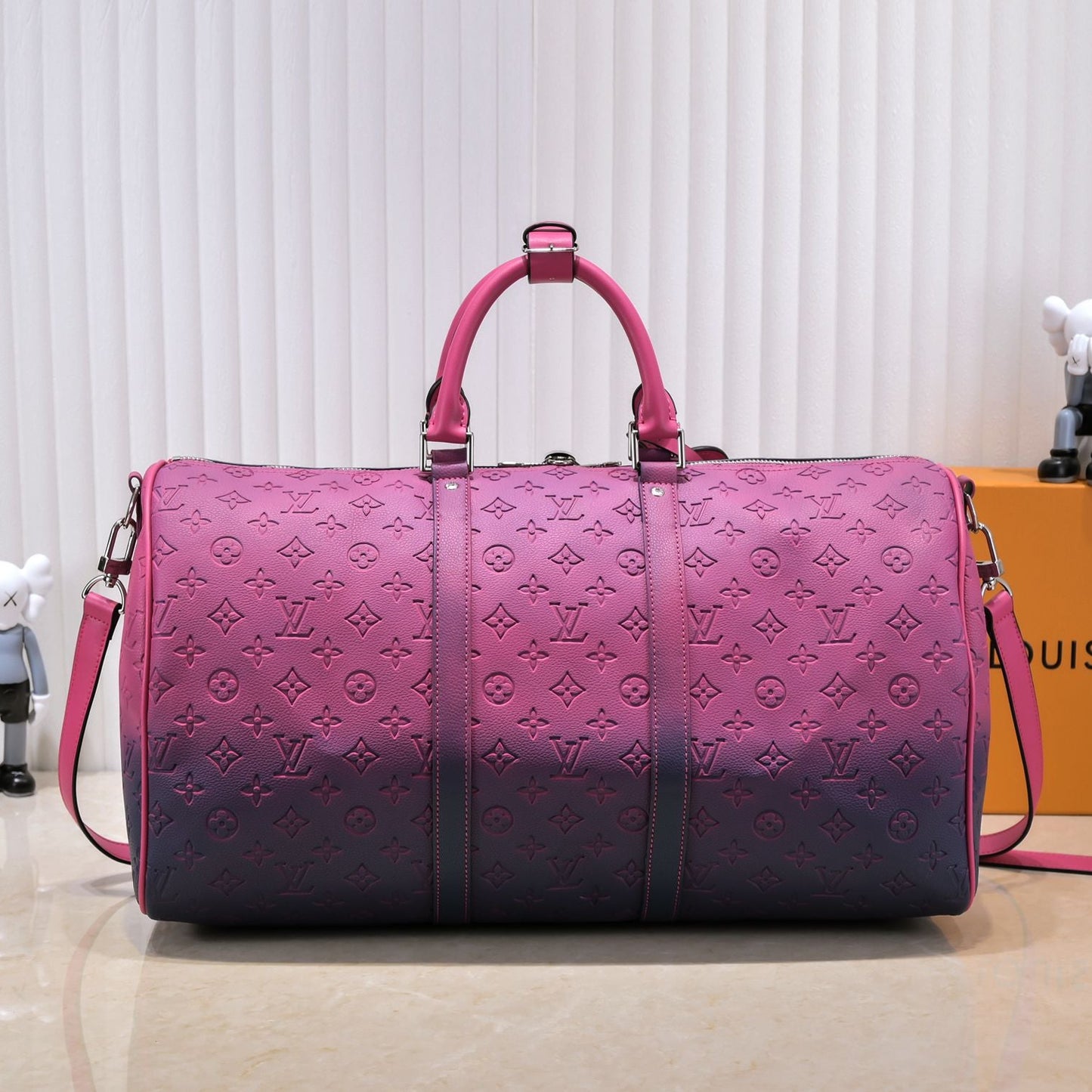 Keepall 50 Travel Bag Blue Pink