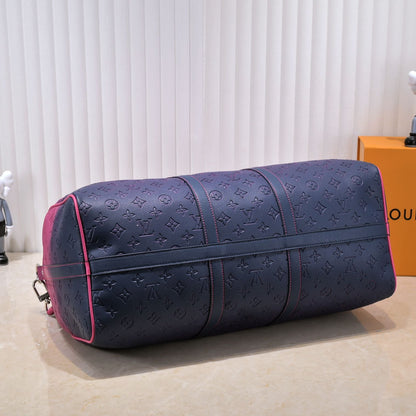 Keepall 50 Travel Bag Blue Pink