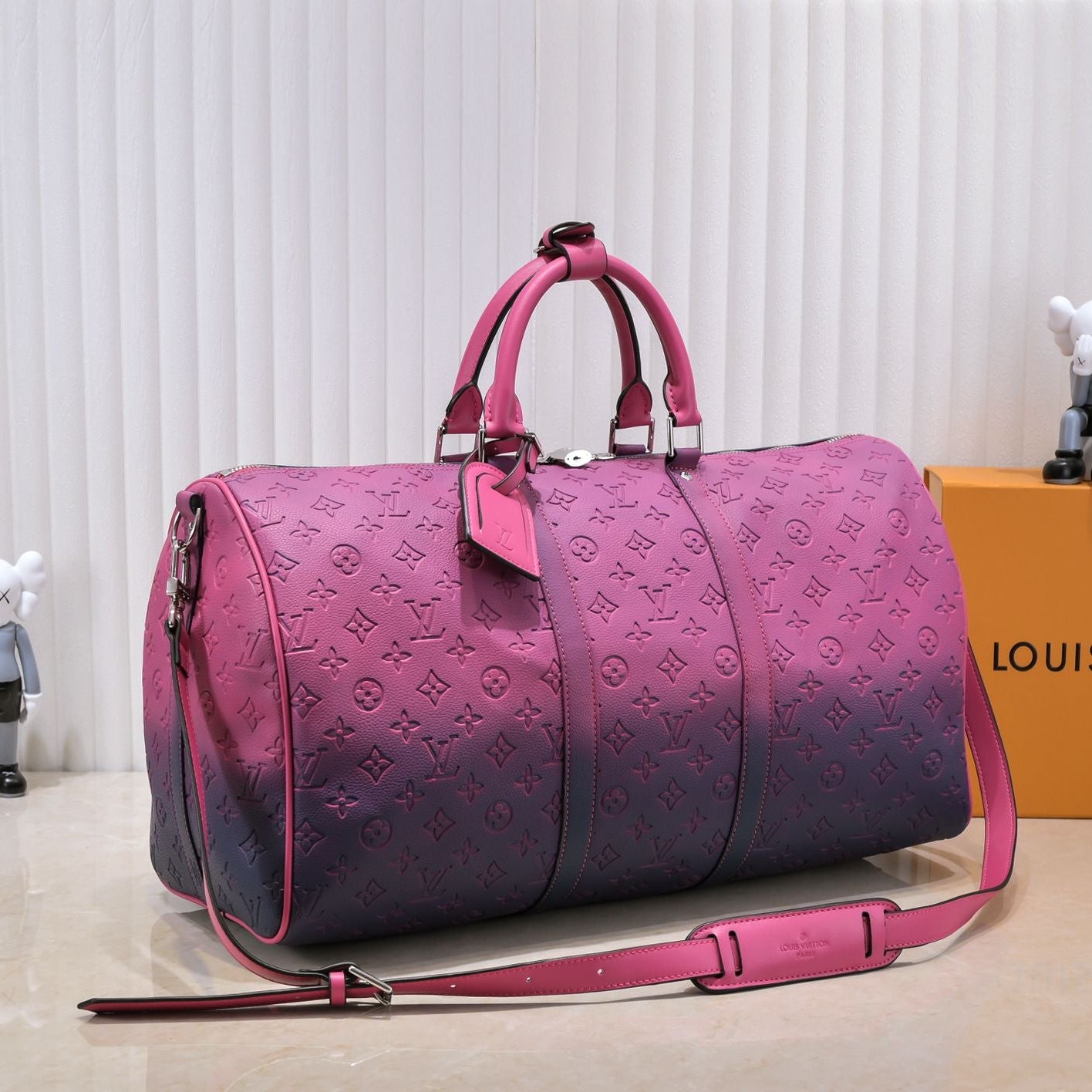 Keepall 50 Travel Bag Blue Pink