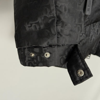 Luxe D Oblique Longline Puffer Jacket - Black