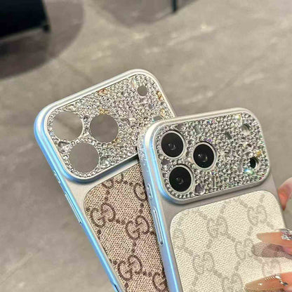 GG Canvas Rhinestone iPhone Case