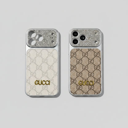 GG Canvas Rhinestone iPhone Case