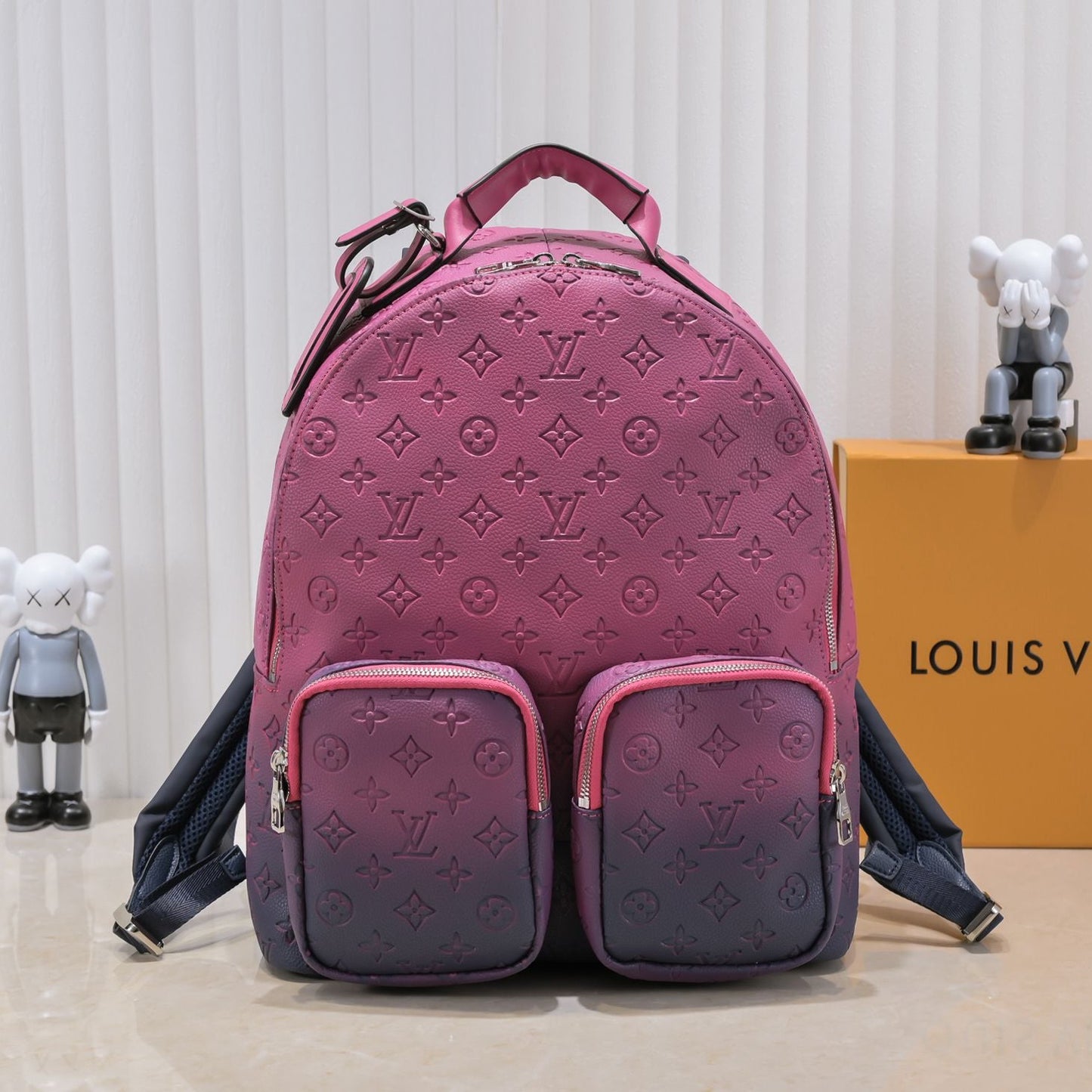 LV Virgil Backpack- Blue Pink