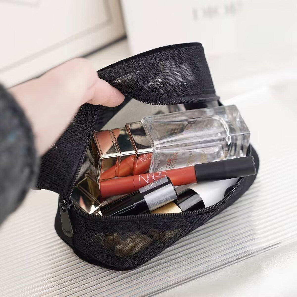 Christian Dior Beauty Mesh Cosmetic Bag