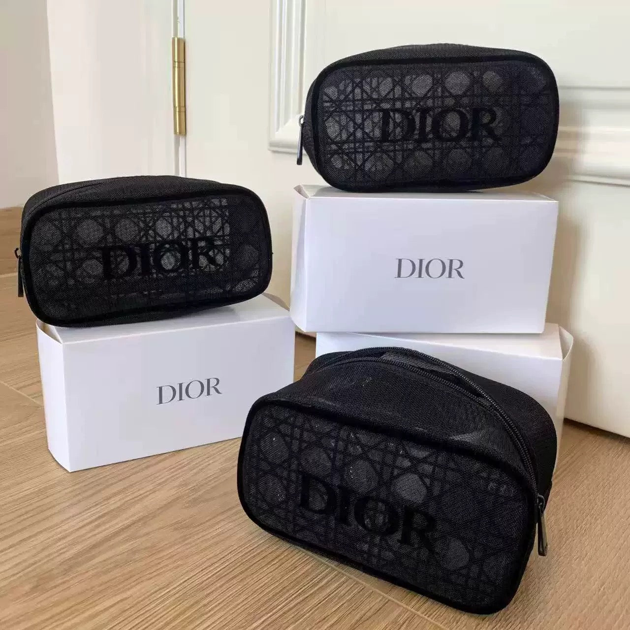 Christian Dior Beauty Mesh Cosmetic Bag
